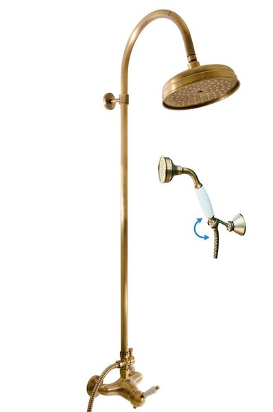 Shower mixers RETRO with overhead and hand shower