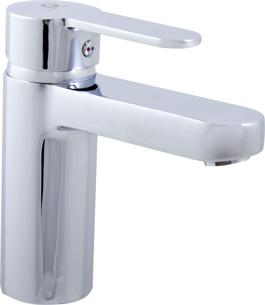 Basin lever mixer without pop-up waste