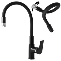 Sink faucets with flexible hose