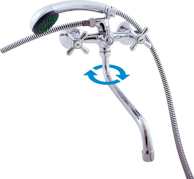 Bath mixer wall-mounted MORAVA