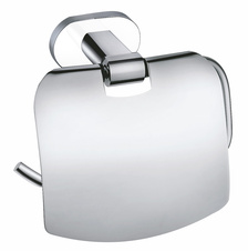 Paper holder with cover chrome/white 