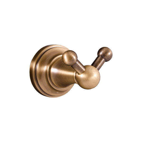 Double robe hook bronze Bathroom accessory MORAVA RETRO