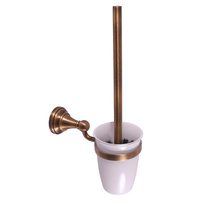 Toilet brush and holder ceramic, bronze Bathroom accessory MORAVA RETRO