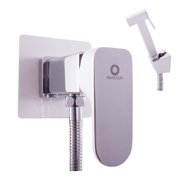 Bidet built-in mixer YUKON WHITE/CHROME