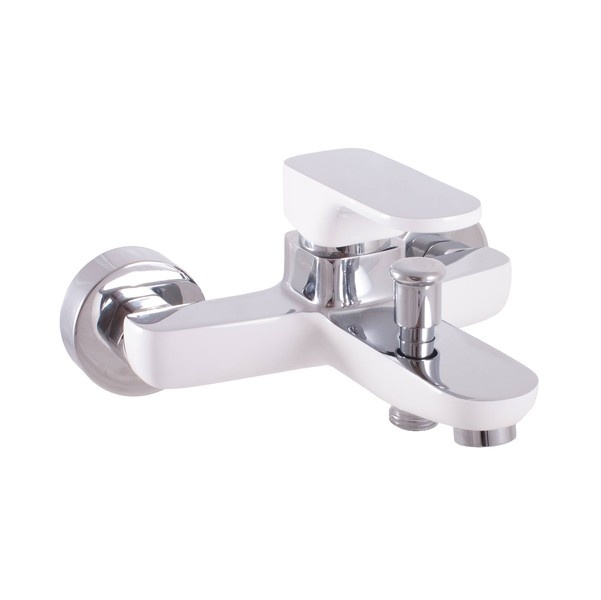 Bath lever mixer YUKON WHITE/CHROME