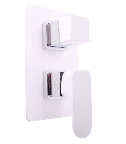 Built-in shower lever mixer YUKON WHITE/CHROME