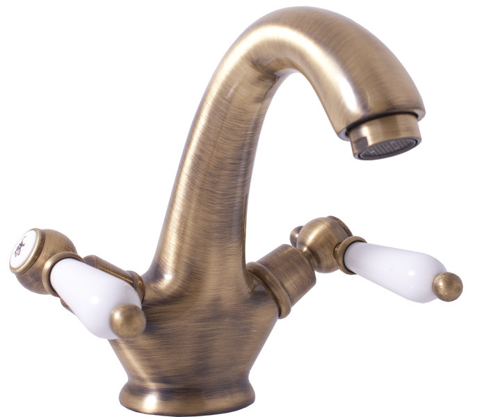 Basin lever mixer MORAVA RETRO bronze