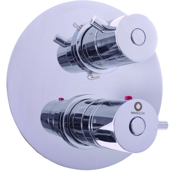 Shower faucet with ceramic switch built-in, 3-jet  THERMOSTATIC