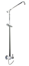 Shower bar for wall-mounted shower or bath mixers