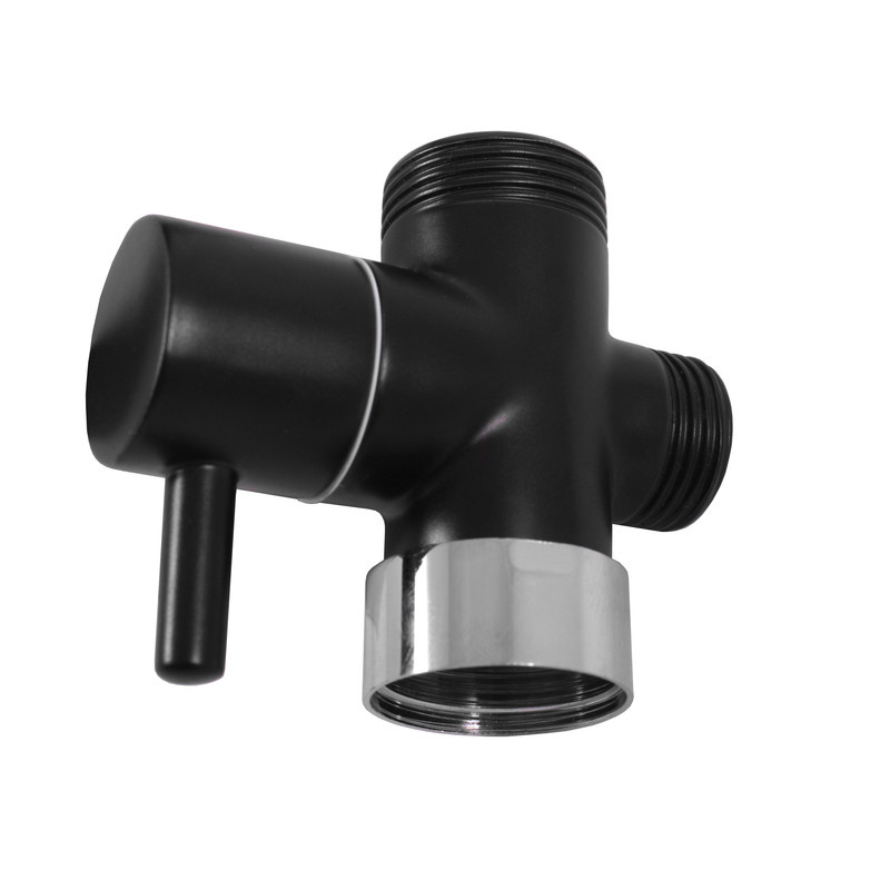 Ceramic shower switch BLACK MATT/CHROME