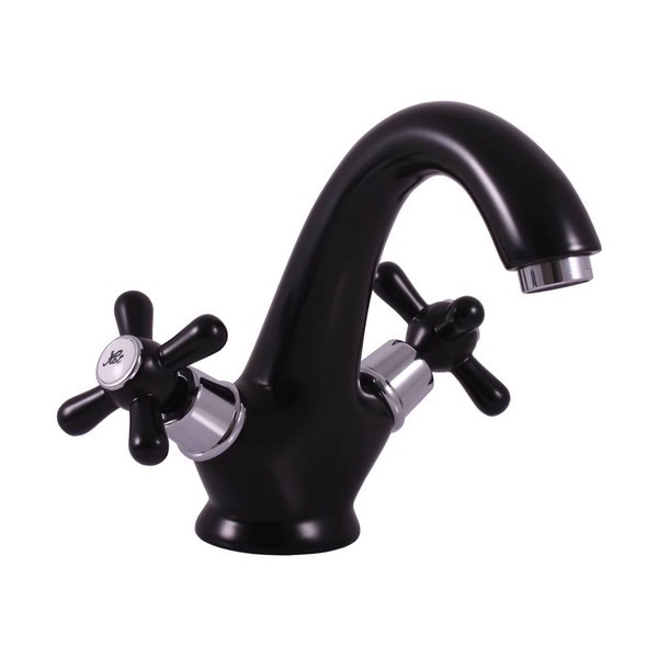 Basin lever mixer MORAVA RETRO BLACK/CHROME