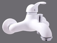 Bath lever mixer LABE GLOSSY WHITE/CHROME