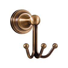 Triple robe hook bronze 