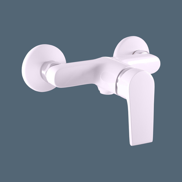 Shower lever mixer COLORADO WHITE/CHROME