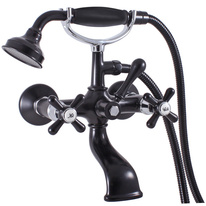 Bath mixer wall-mounted MORAVA RETRO BLACK/CHROME