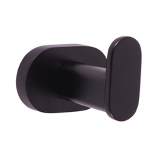 Single robe hook black matt 