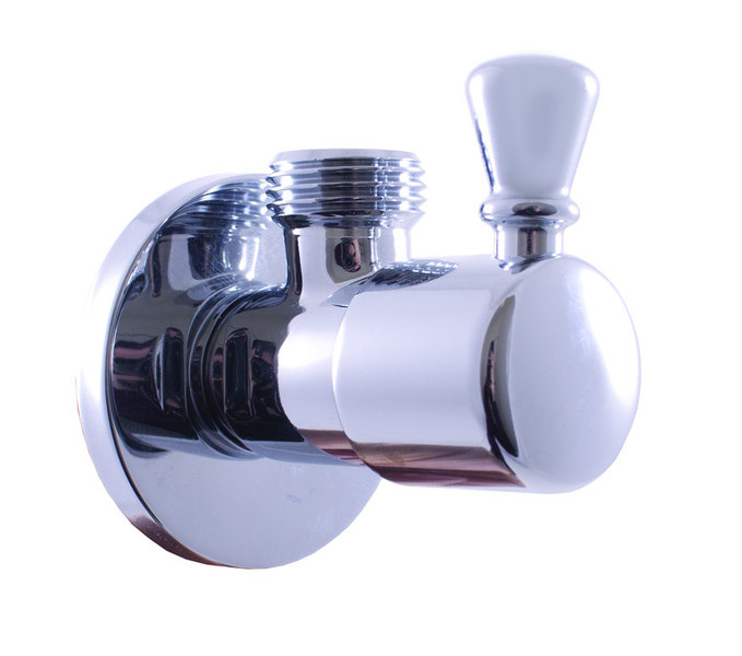 Angle valve with ceramic headwork 1/2''-1/2'' CHROME