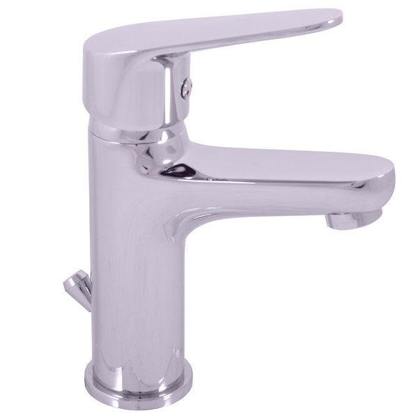 Basin lever mixer with pop-up waste
