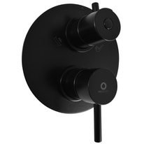 Built-in bath and shower lever mixer with 3 jet with switch SEINA BLACK