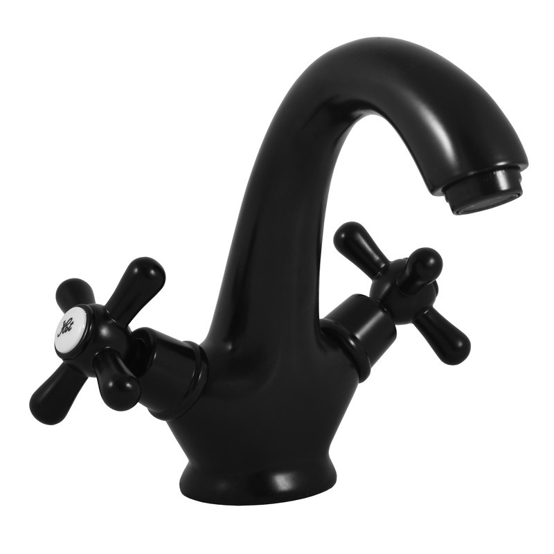 Basin mixer tap MORAVA RETRO BLACK MATT