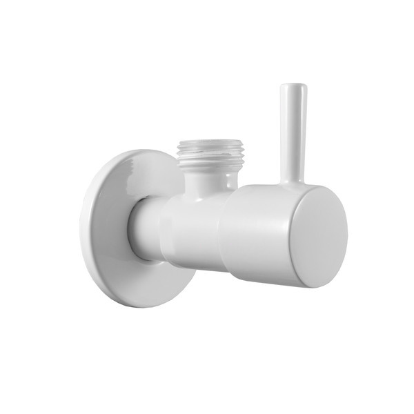 Angle valve with ceramic headwork 1/2 '' - 1/2 '' WHITE