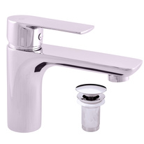 Basin lever mixer with pop-up waste VLTAVA