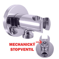 Shower holder with ''stop'' function valve
