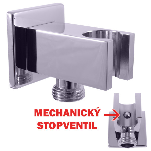 Shower holder with ''stop'' function valve