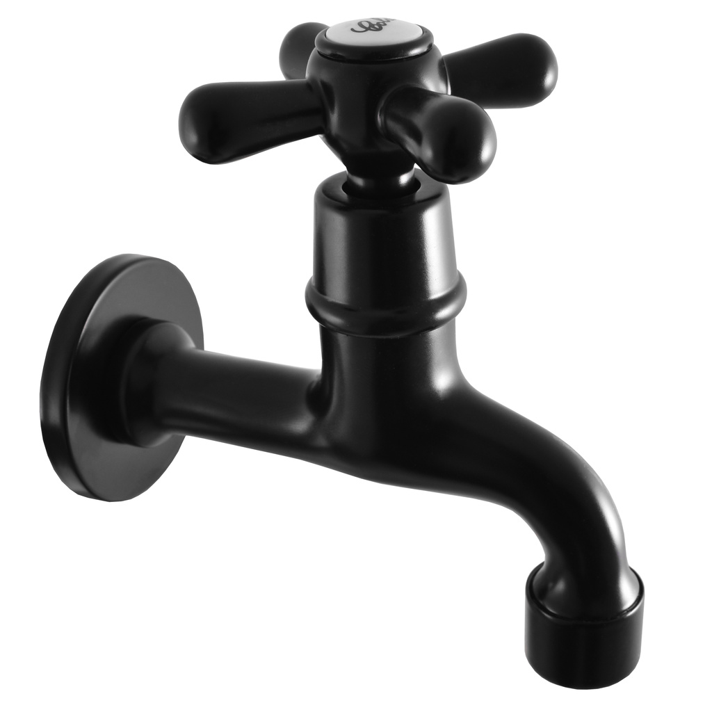 Wall-mounted one water tap  MORAVA RETRO BLACK MATT