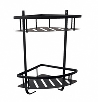 Double shelf black matt Bathroom accessory YUKON