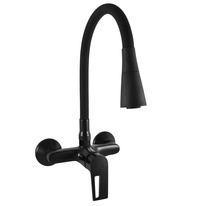 Sink lever mixer with flexible spout COLORADO BLACK MATT