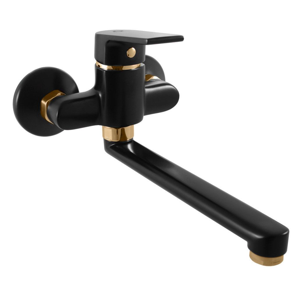 Washbasin and sink faucet COLORADO BLACK MATT/GOLD