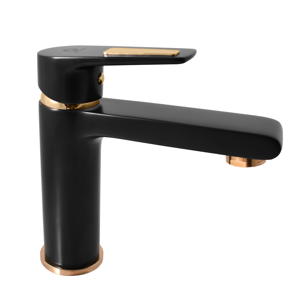 Washbasin faucet COLORADO, BLACK MATT/GOLD