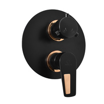 Built-in single lever shower mixer with switch COLORADO BLACK MATT/GOLD