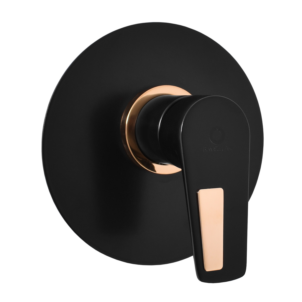 Built-in shower lever mixer COLORADO BLACK MATT/GOLD