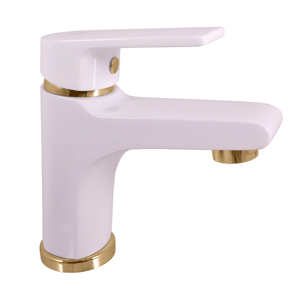 Washbasin faucet  COLORADO GLOSSY WHITE /GOLD