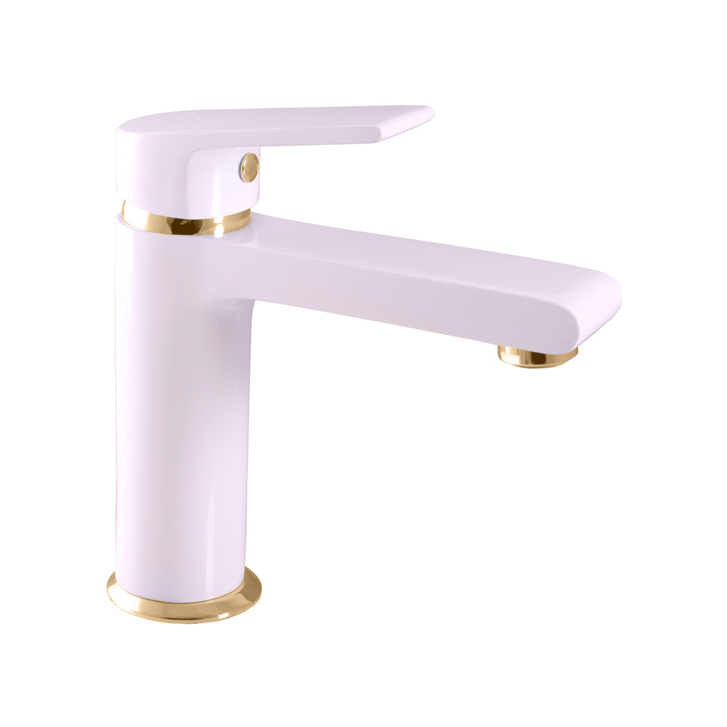 Basin lever mixer  COLORADO GLOSSY WHITE/GOLD