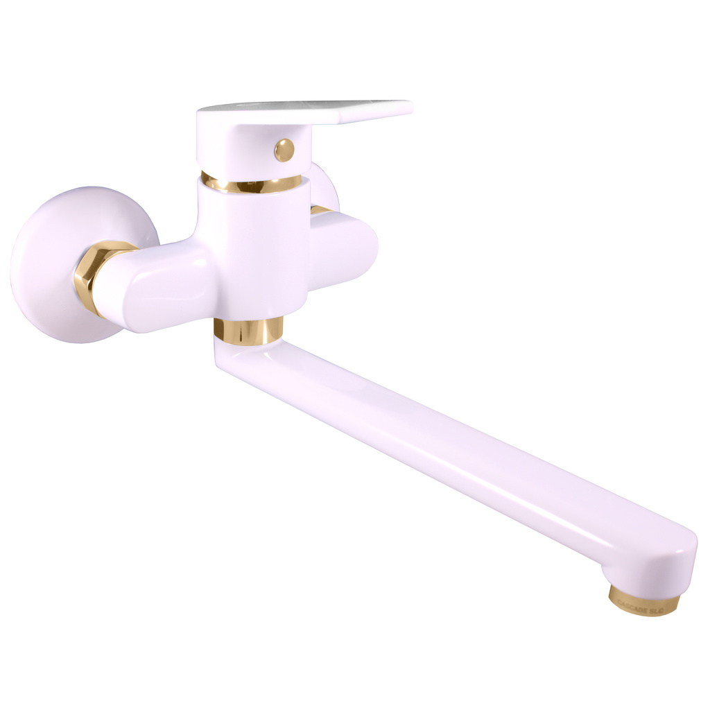 Washbasin and sink faucet COLORADO GLOSSY WHITE/GOLD