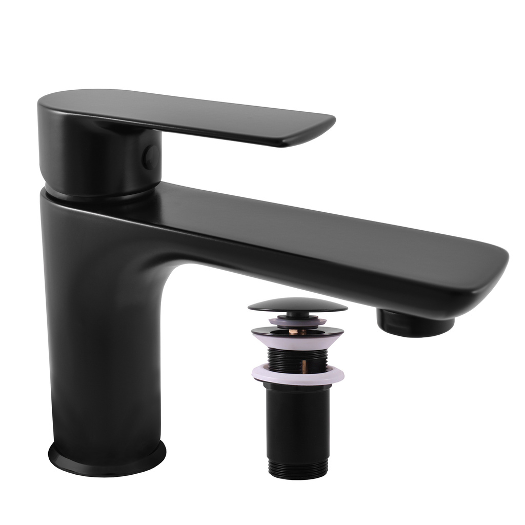 Basin lever mixer VLTAVA BLACK MATT