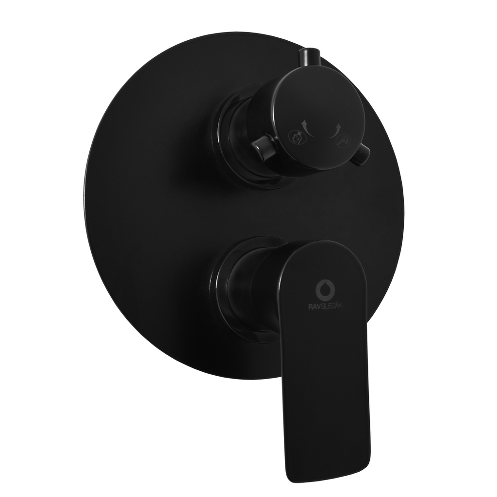 Built-in bath/shower lever mixer VLTAVA BLACK MATT