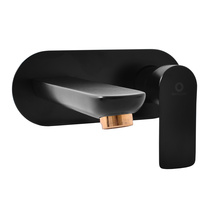 Washbasin built-in faucet VLTAVA BLACK MATT/GOLD