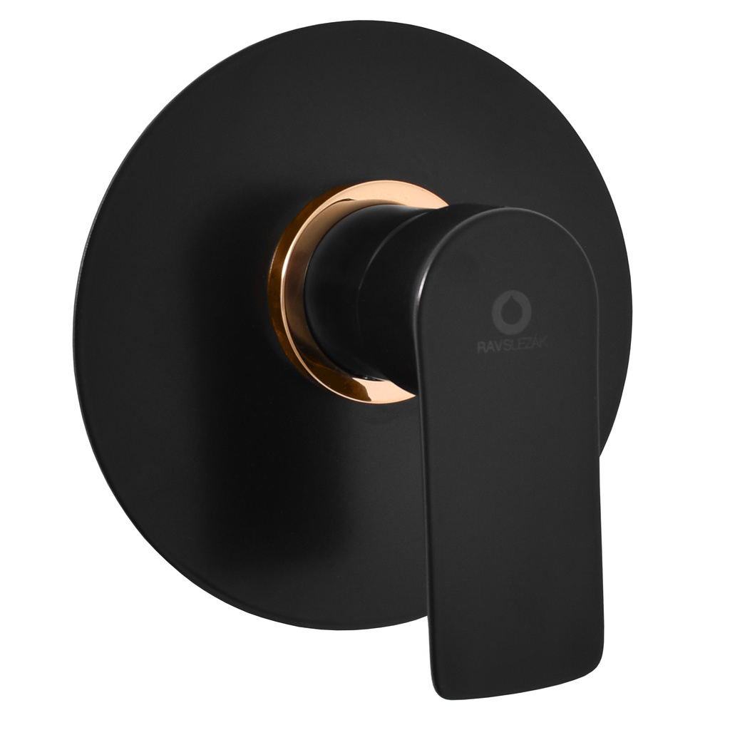 Built-in shower lever mixer VLTAVA BLACK MATT/GOLD