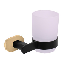 Toothbrush holder black matt/gold