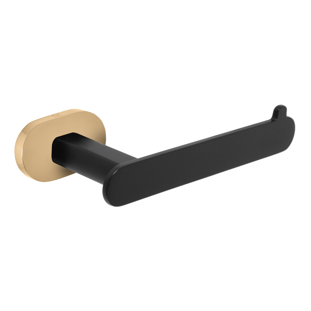 Toilet paper holder black matt/gold  Bathroom accessory YUKON