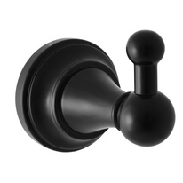 Single robe hook black matt Bathroom accessory MORAVA RETRO