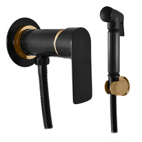 Built-in bidet lever mixer VLTAVA BLACK MATT/GOLD