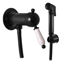 Built-in bidet lever mixer with shower LABE BLACK MATT