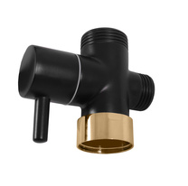 Ceramic shower switch BLACK MATT/GOLD