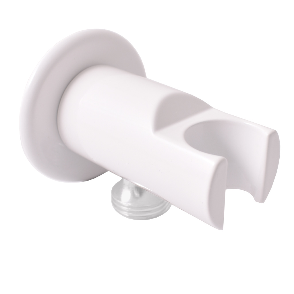 Shower holder with hose outlet  GLOSSY WHITE