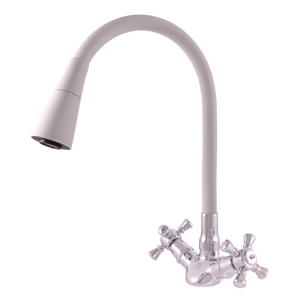 Kitchen mixer tap with flexible spout and shower MORAVA RETRO